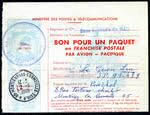 Bon pour un colis par avion Pacifique