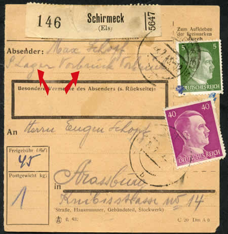 Bordereau d'envoi de colis