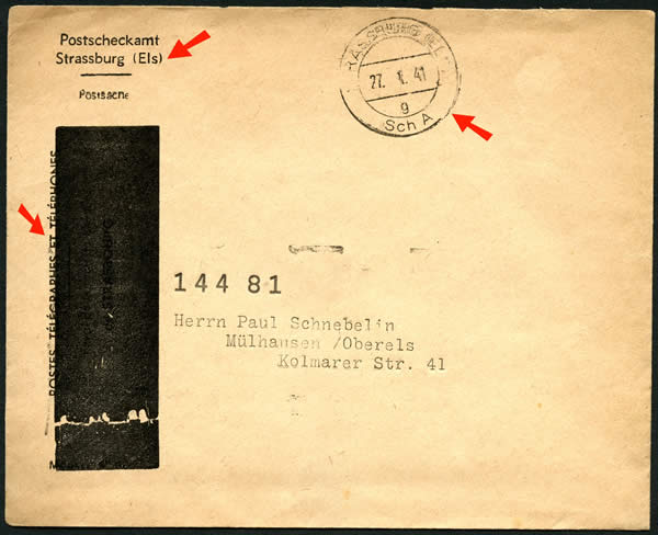 Enveloppe des chèques postaux