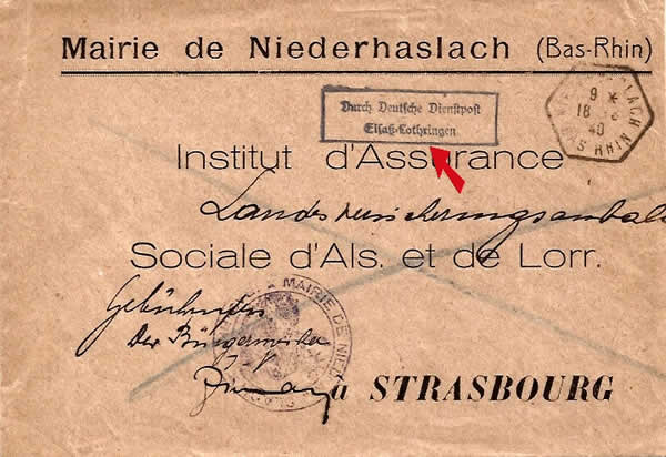 Dienstpost Elsass Lothringen
