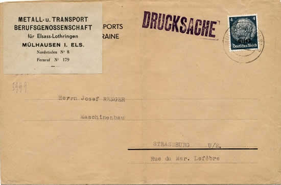 Entête enveloppe commerciale recouverte