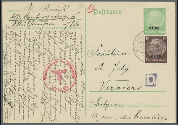 Entier surchargé Elsass