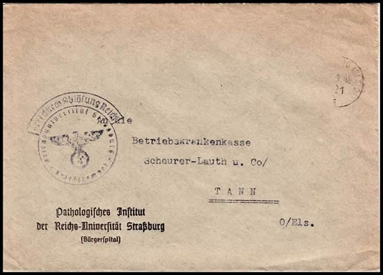 Enveloppe entête en allemand