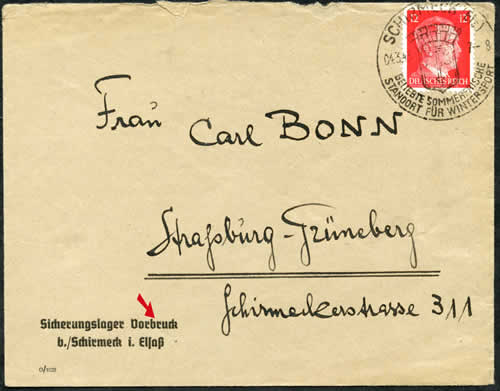 Enveloppe du camp de Vorbruck