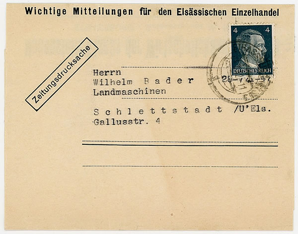 bande de journal Strasbourg WWII