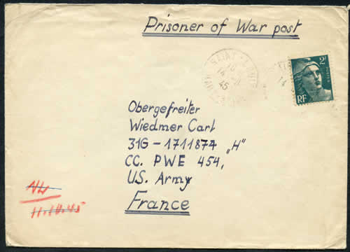 Malgre-nous prisonnier des Américains en France