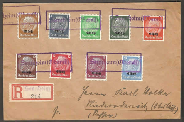 Sennheim oblitération linéaire