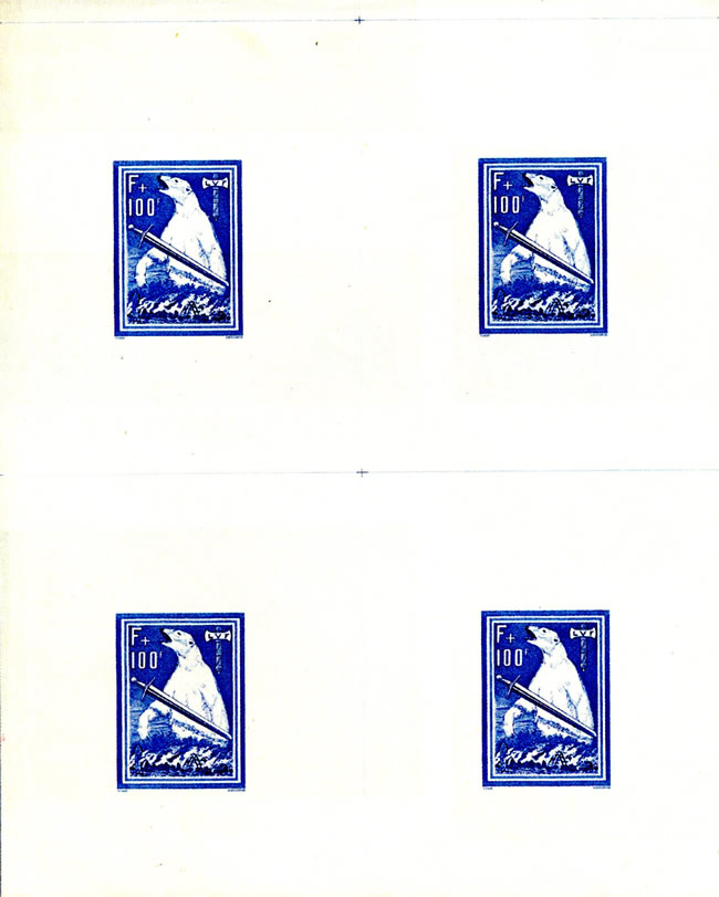 Bloc de 4 du bloc de l'Ours couleur bleue uniquement