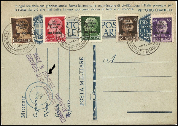 1ere série surchargée de la base italienne à Bordeaux