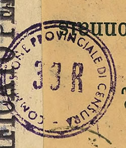 Censure provinciale avec indicatif 33 (Turin)