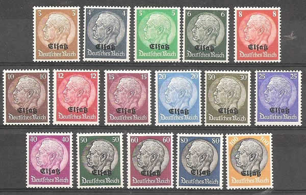 Timbres surchargés Elsass