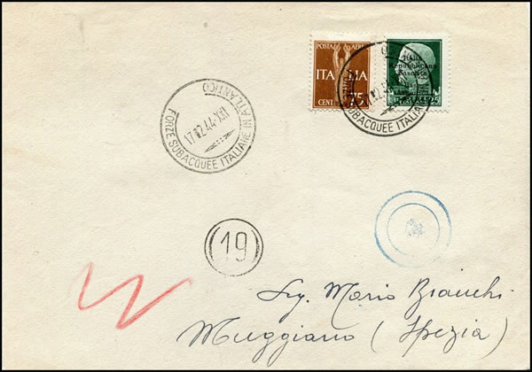 Lettre italienne de la base de Bordeaux  février 1944