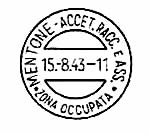 Cachet Mentone Zona occupata passe-partout