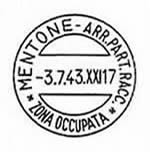 Cachet mentone zona occupata pour recommandés