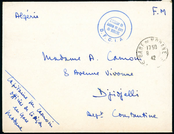 Officier de liaison français à Modane