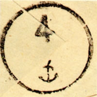 Cachet de lecteur de la Censure de la Marine sur les côtes françaises