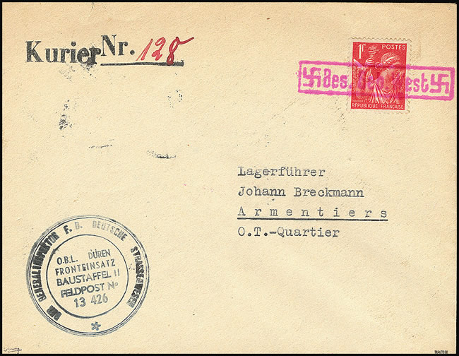 Lettre organisation Todt Saint-Nazaire