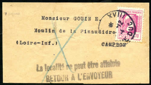 Bande de joural avec griffe la localité ne peut être atteinte