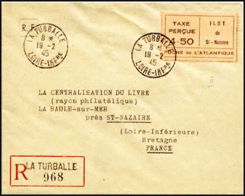 Vignette rose sur lettre