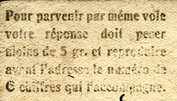 Texte pour le retour