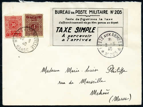 Lettre avec étiquette du BPM205