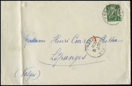 cachet Poste Navale avec levée