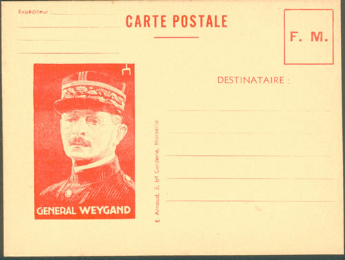 Carte FM Général Weygand