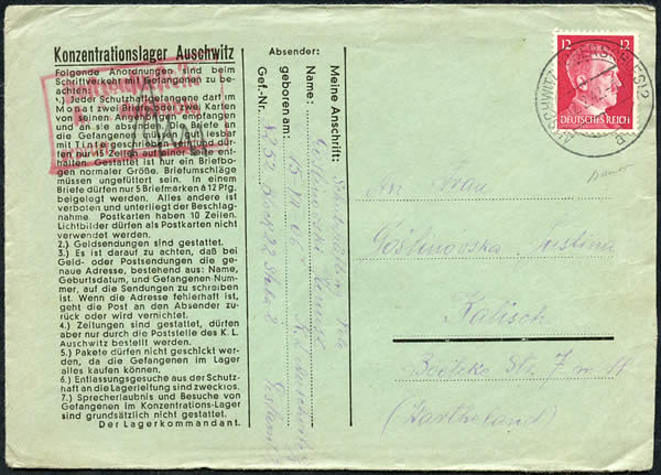 Enveloppe d' Auschwitz