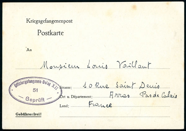 avis de capture dulag officier XII