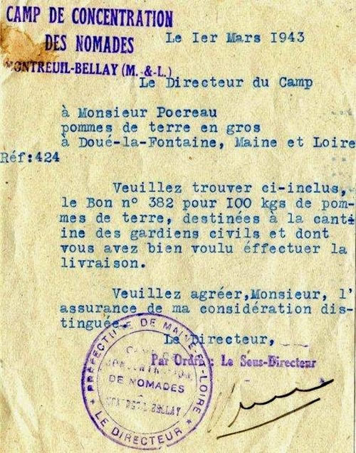 Camp de concentration de nomades Montreuil-bellay