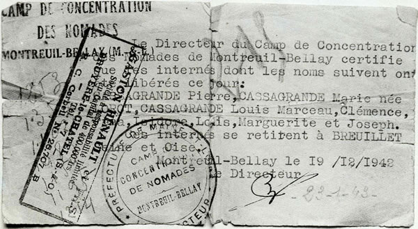 Camp de concentration des tsiganes à Montreuil-Bellay