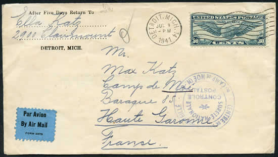 Lettre pour le camp de Noé