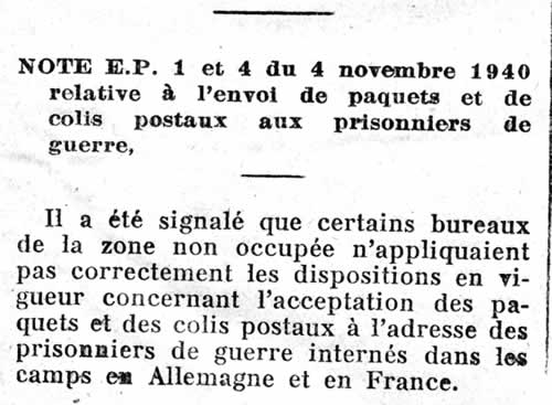 rappel règles pour colis