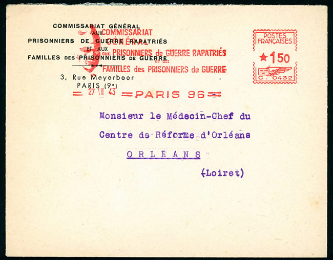 EMA Commissariat général des prisonniers rapatriés