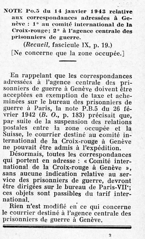 Courrier Croix Rouge