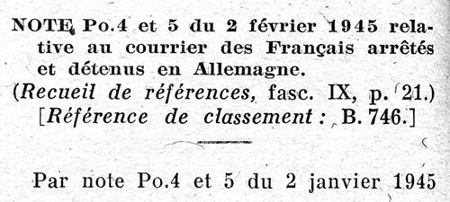 Courrier des déportés à rédiger en Allemand