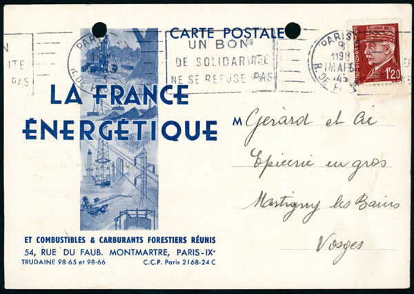 CP de réabonnement de la revue La France énergétique