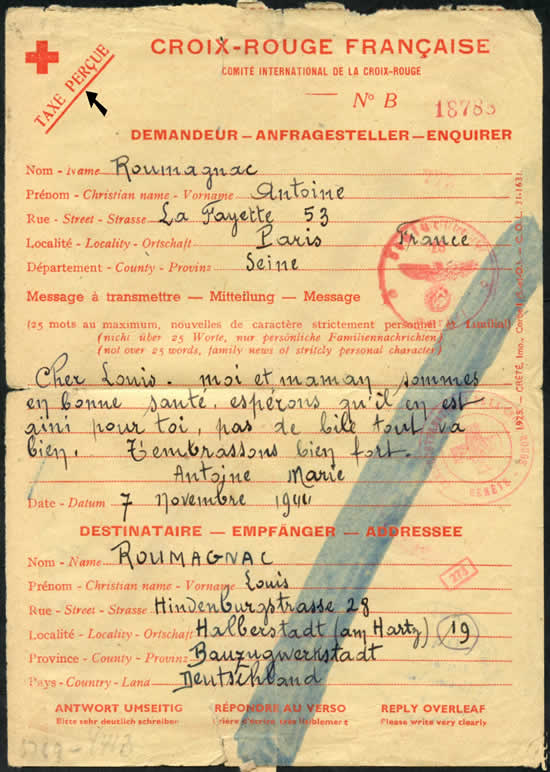 intérieur du message