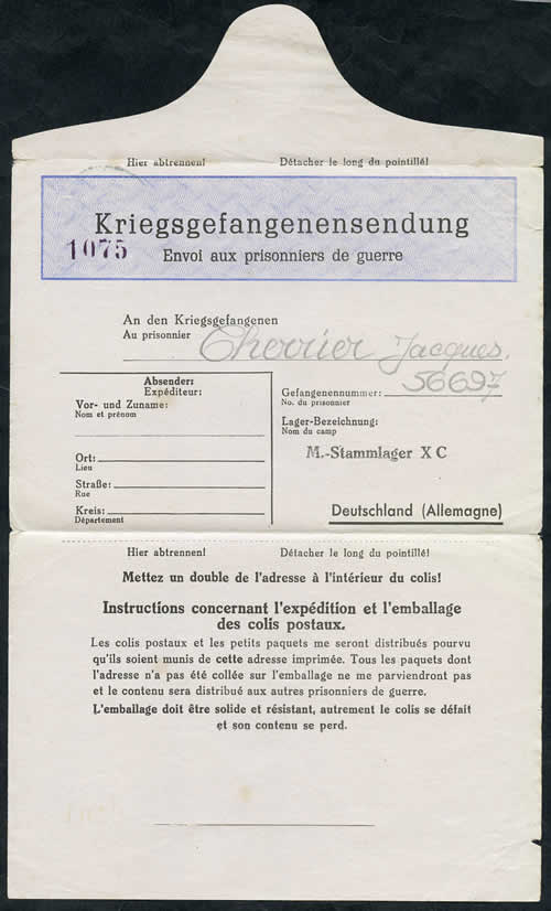 Etiquette d'envoi de colis