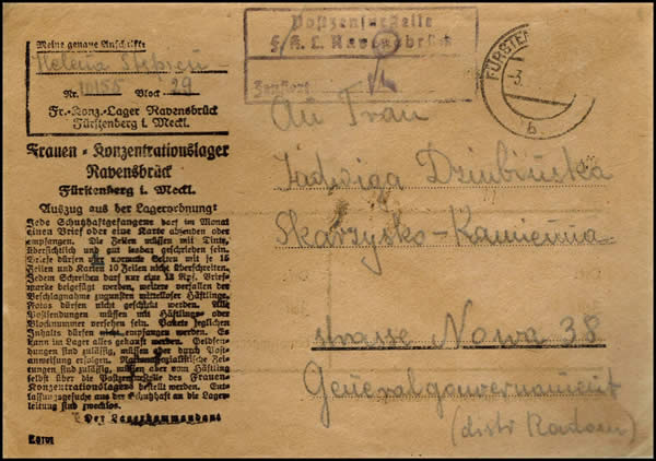 Formulaire utilisé à Ravensbrück