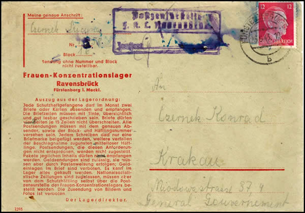 Enveloppe de Ravensbrück
