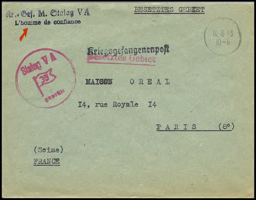 Lettre de l'Homme de confiance du stalag VA