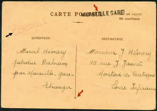 Carte interzones pour marins internés