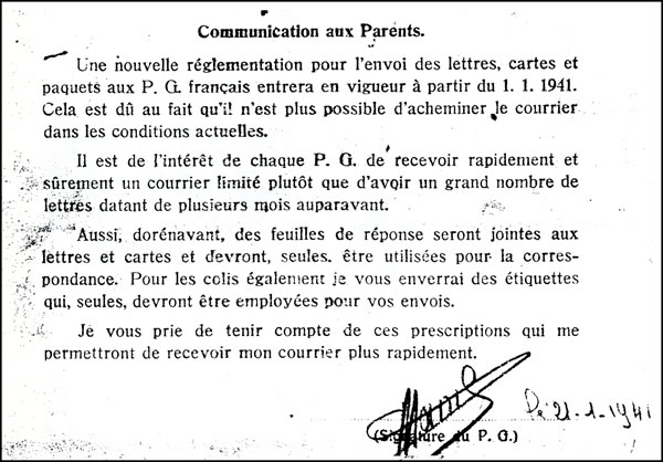 Avis aux parents pour l'utilisation de formulaires réponse