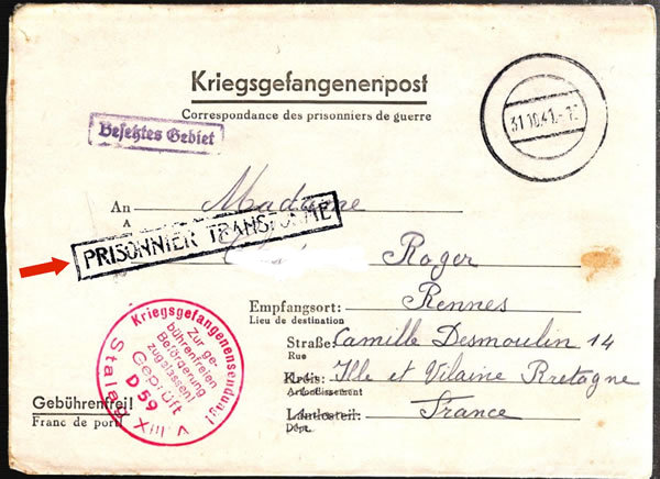 Prisonnier de guerre volontaire pour travailler  pour l'Allemagne sous le statut de prisonnier transformé.