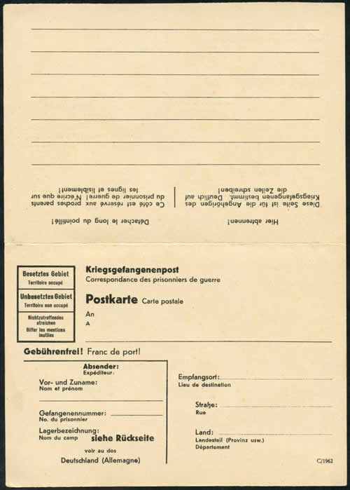 carte avec volet réponse