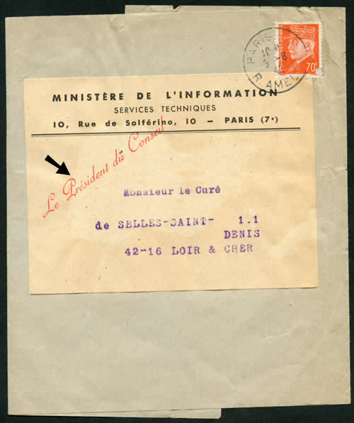 Griffe Président du Conseil