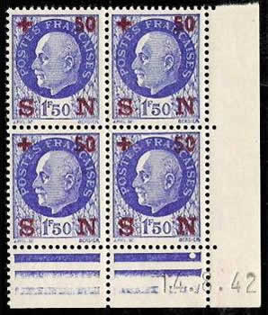 surcharge SN sur bleu