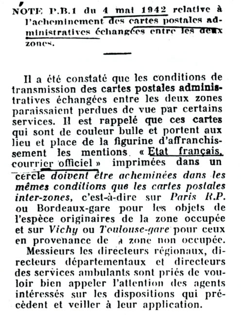 rappel des conditions d'acheminement des cartes du courrier officiel