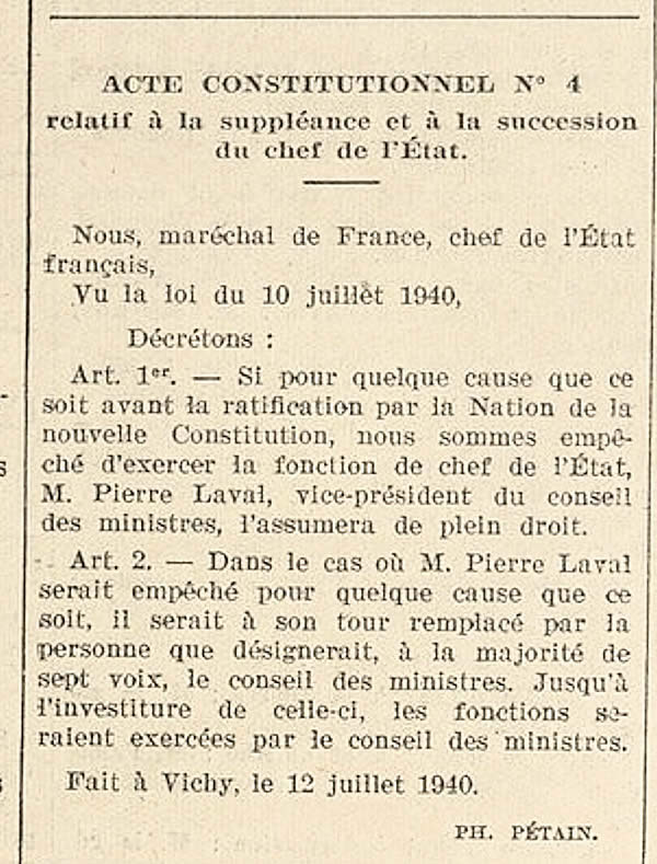 Acte constitutionnel No 4